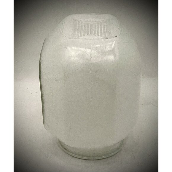 Art Deco Milk Glass Light Globe Retro Shade Ceiling Bath Porch Mid Century Diver - Picture 11 of 11